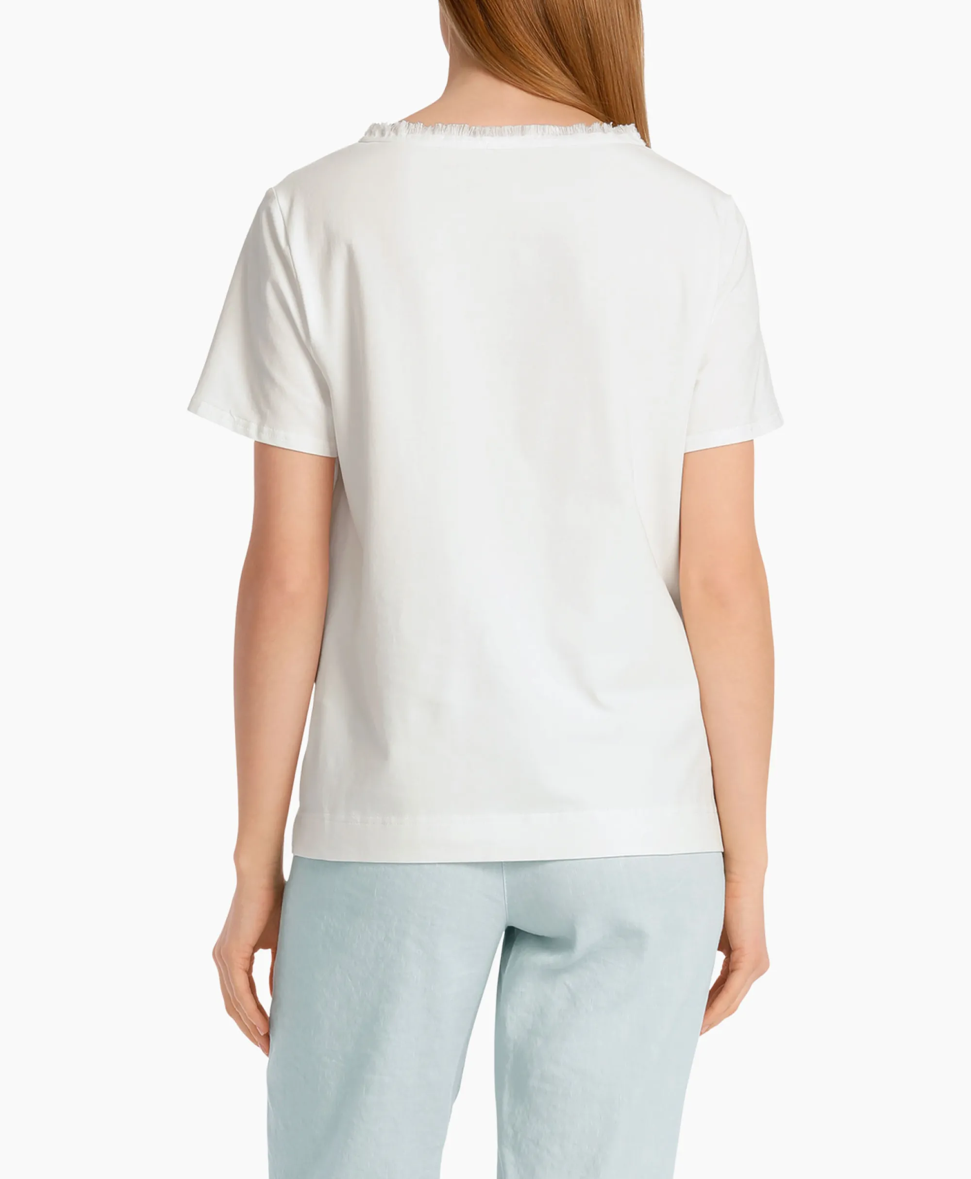 Marccain Collectie T-Shirt Wc 48.41 J79 Off White*Dames T-Shirts & Tops