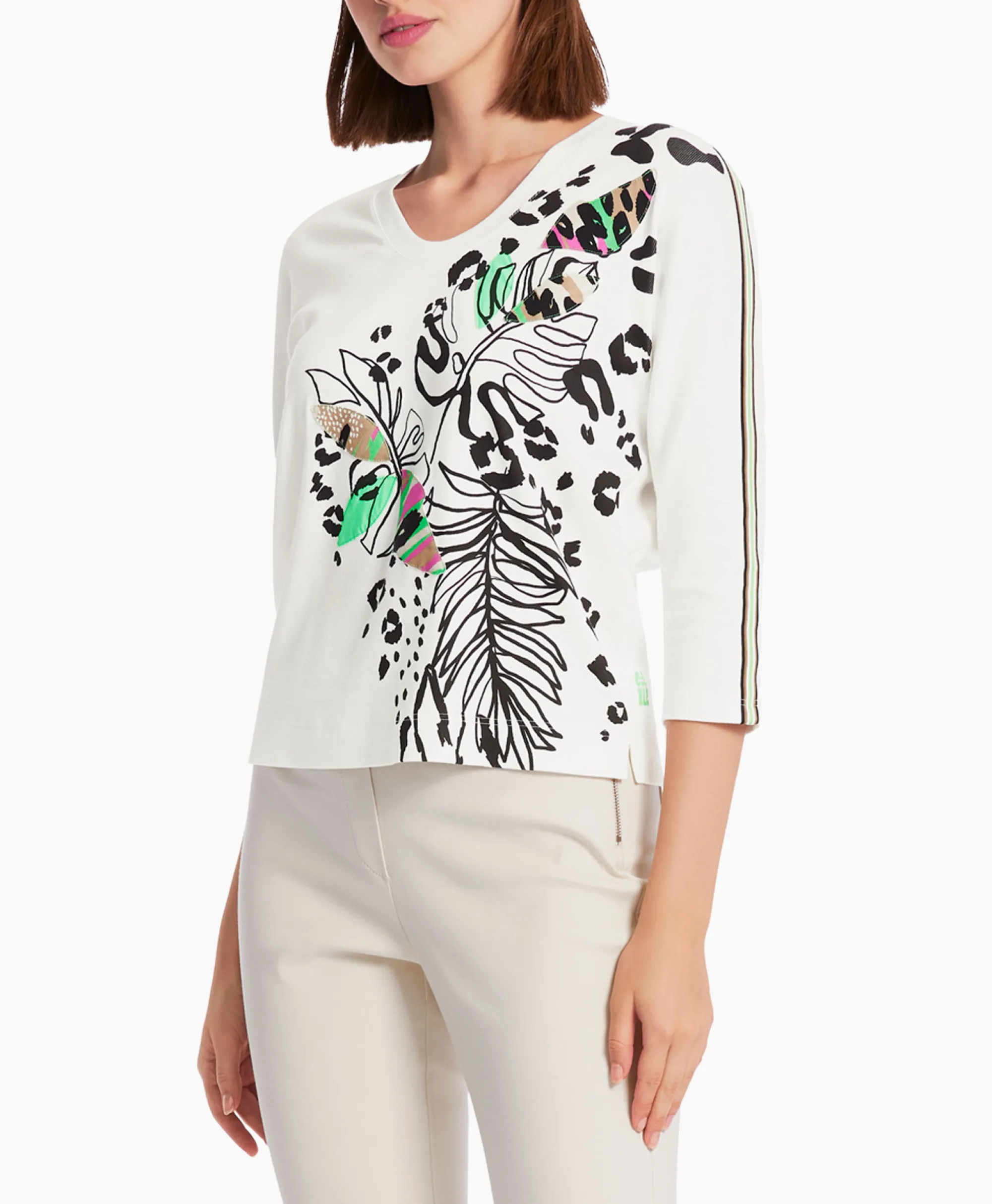 Marccain Sport T-Shirt Ws 48.18 J54 Off White*Dames T-Shirts & Tops