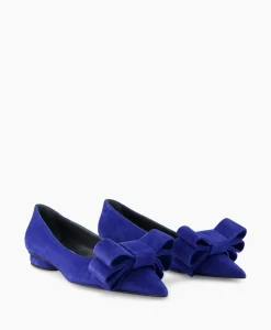 Natan Schoenen Ballerina Cam Electrico Leder Blauw*Dames Instappers