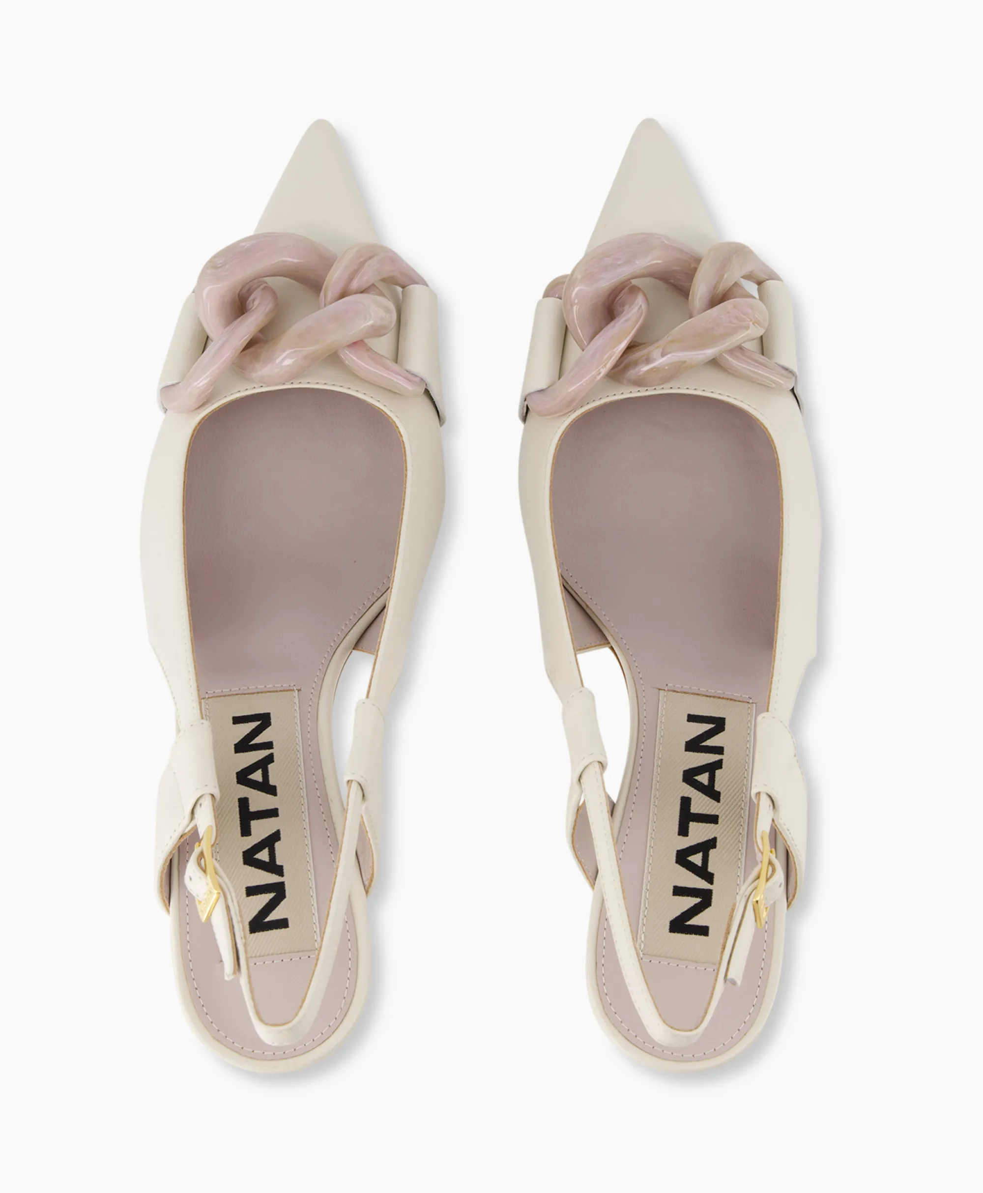 Natan Schoenen Pump Nappa C735 + Fb. Lartigiana Tm24174/V1 Nudeecru*Dames Pumps