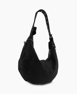 Nunoo Bags Crossbody Tas Dagmar Rivet Washed Black Zwart*Dames Tassen