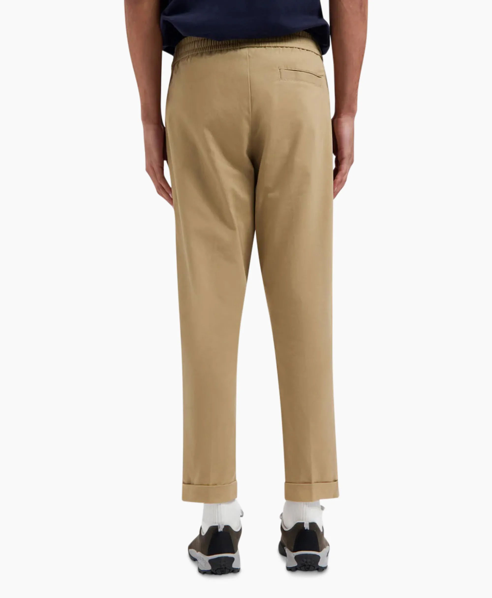 Olaf Hussein Pantalon Slim Cotton Khaki*Heren Broeken