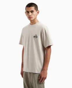 Olaf Hussein T-Shirt Korte Mouw Diver Cement*Heren T-Shirts