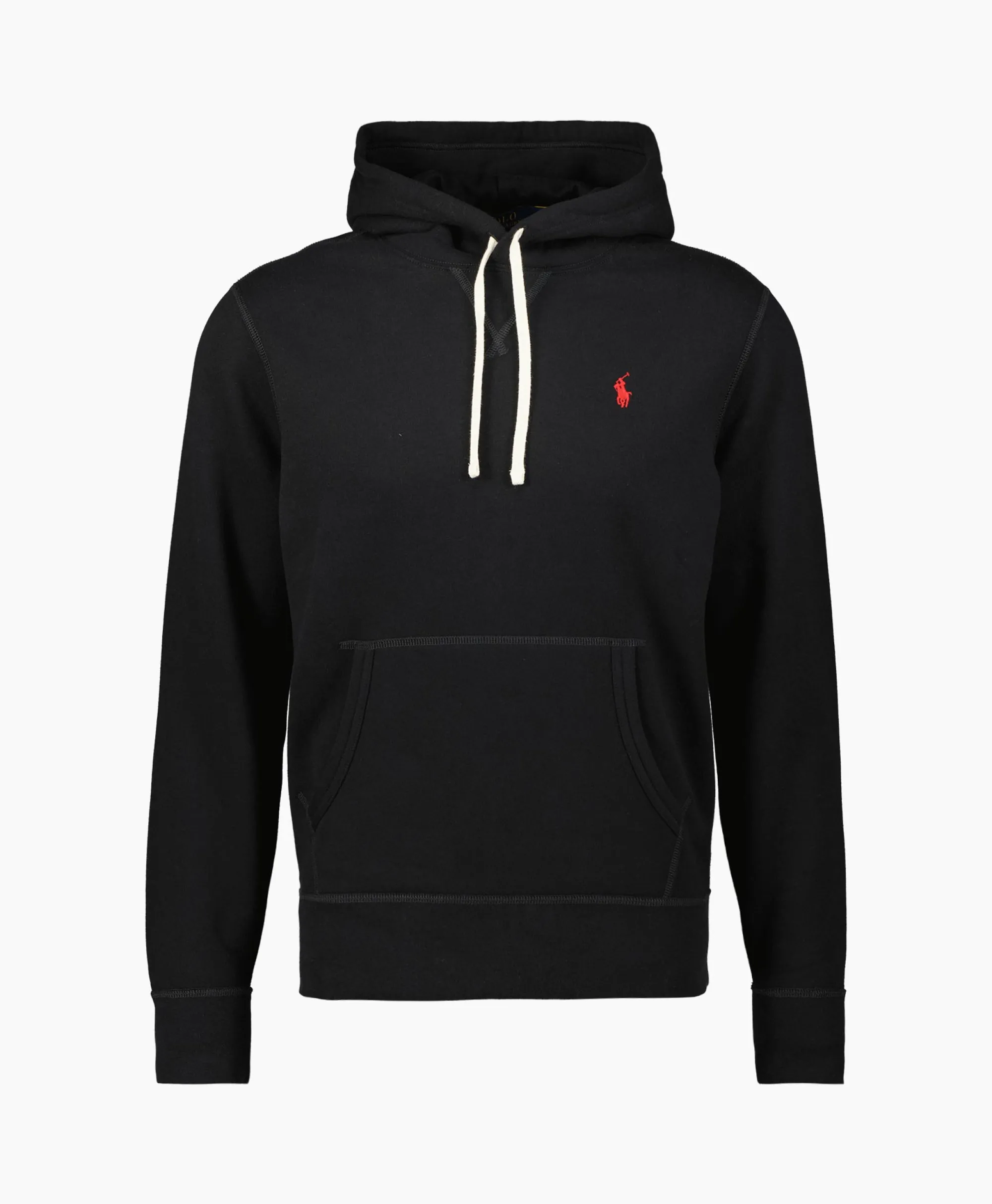 Ralph Lauren Hoodie Long Sleeve-Knit Zwart*Heren Truien