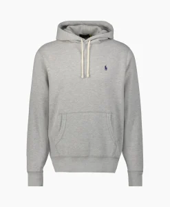 Ralph Lauren Hoodie Long Sleeve-Knit Licht Grijs*Heren Truien