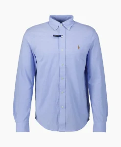 Ralph Lauren Overhemd Oxford Mesh Licht Blauw*Heren Overhemden