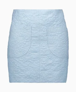 Róhe Rohe Minirok Short Jacquard Skirt Blauw*Dames Rokken