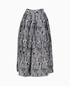 Sara Roka Midi Rok Divonne Grijs*Dames Rokken