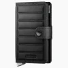 Secrid Portemonnee Premium Miniwallet Emboss Lines Black Zwart*Heren Portemonnees
