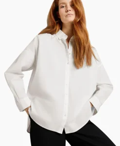 Selected Femme Blouse Dina-Sanni Ls Shirt Noos Wit*Dames Blouses