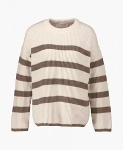 Selected Femme Gebreide Trui Bloomie Ls Knit O-Neck B Noos Beige*Dames Truien