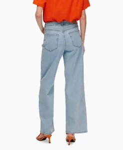 Selected Femme Jeans Alice-N Hw Wide Lon Sky Blue Jea Licht Blauw*Dames Broeken