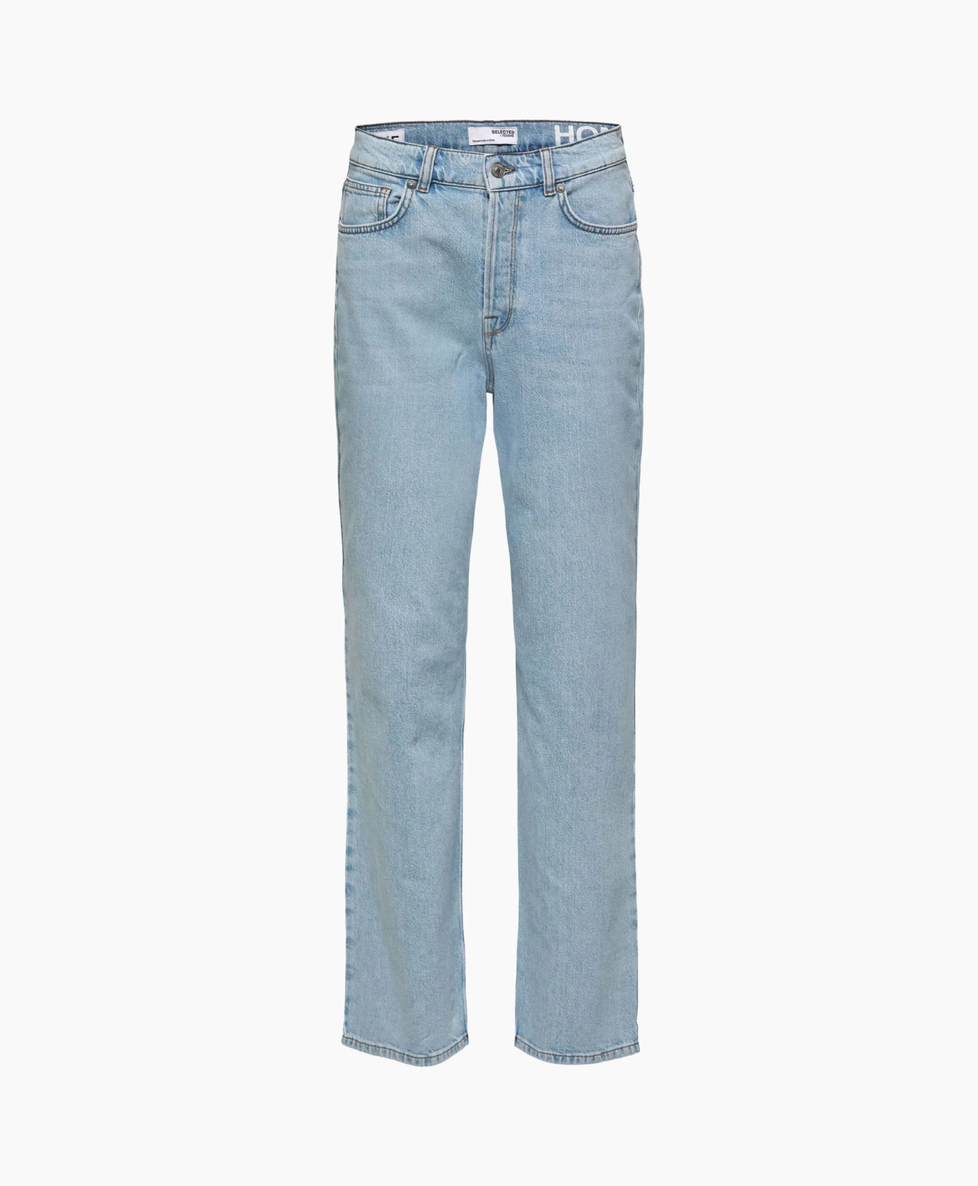 Selected Femme Jeans Alice-N Hw Wide Lon Sky Blue Jea Licht Blauw*Dames Broeken