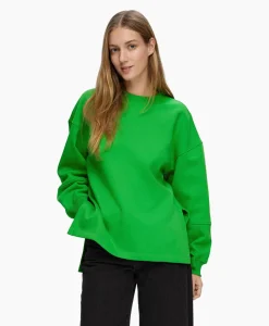 Selected Femme Pullover Yrsa Ls Crew Neck Sweat Groen*Dames Truien