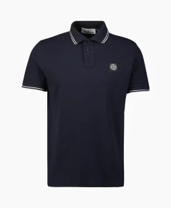 Stone Island Polo 2Sc18 Midden Blauw*Heren Polo's