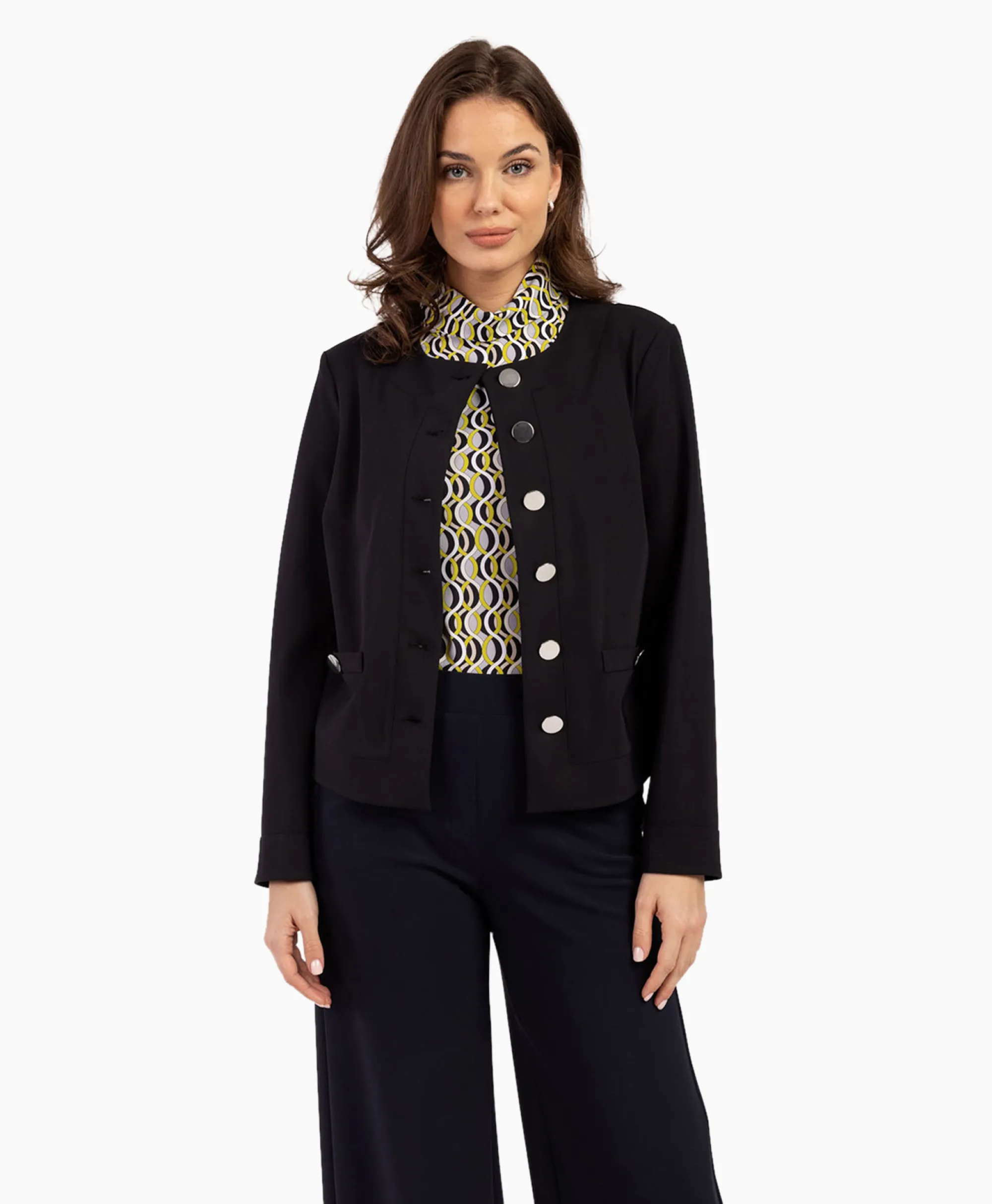 Studio Anneloes Blazer Janet Bonded Zwart Dessin*Dames Blazers