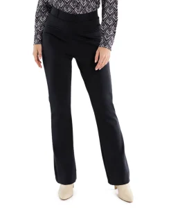 Studio Anneloes Broek Lio Shiny Bnd Flair Trousers Zwart*Dames Broeken