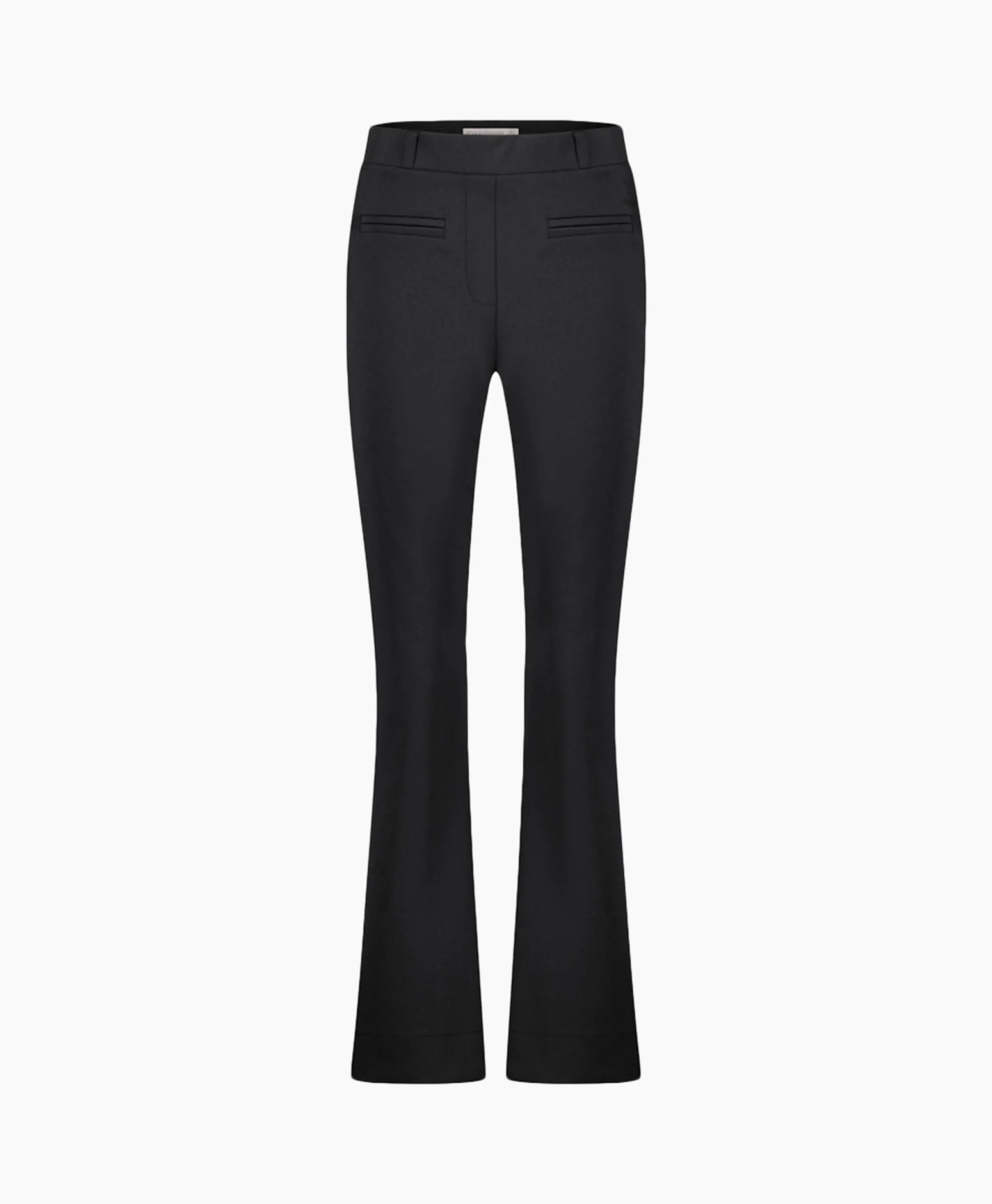 Studio Anneloes Broek Lio Shiny Bnd Flair Trousers Zwart*Dames Broeken