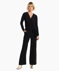 Studio Anneloes Jumpsuit Malia Pinstripe Zwart Dessin*Dames Jumpsuits