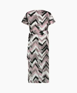Studio Anneloes Jurk Juno Satin Wrap Dress Ecru*Dames Jurken