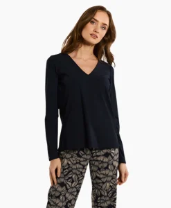 Studio Anneloes Top & T-Shirt Lesley Shirt Donker Blauw*Dames T-Shirts & Tops