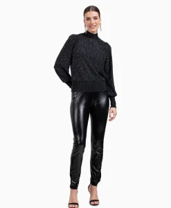 Studio Anneloes Top Ally Metallic Legging Zwart Dessin*Dames T-Shirts & Tops