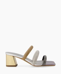 Toral Sandaal Met Hak Tl-Mila Zilver*Dames Sandalen