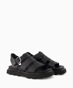 Ugg Sandaal Zonder Hak Capitelle Strap Zwart*Dames Sandalen