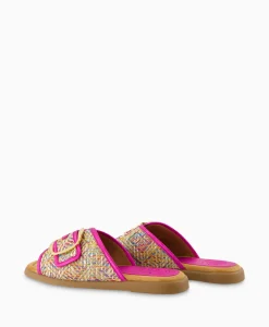 Unisa Sandaal Zonder Hak Crayyu Bruin Dessin*Dames Sandalen