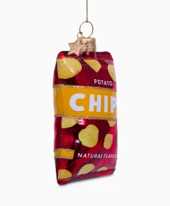 Vondels Kerstbal Naturel Chips Rood*Lifestyle Lifestyle