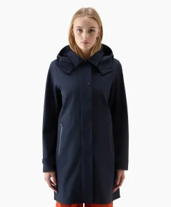 Woolrich Parka High Tech Bonded Donker Blauw*Dames Jassen