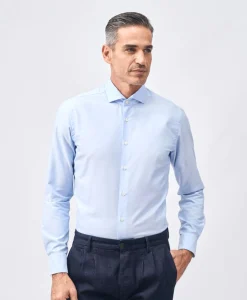 Xacus Tailor Fit Oxford Shirt Licht Blauw*Heren Overhemden