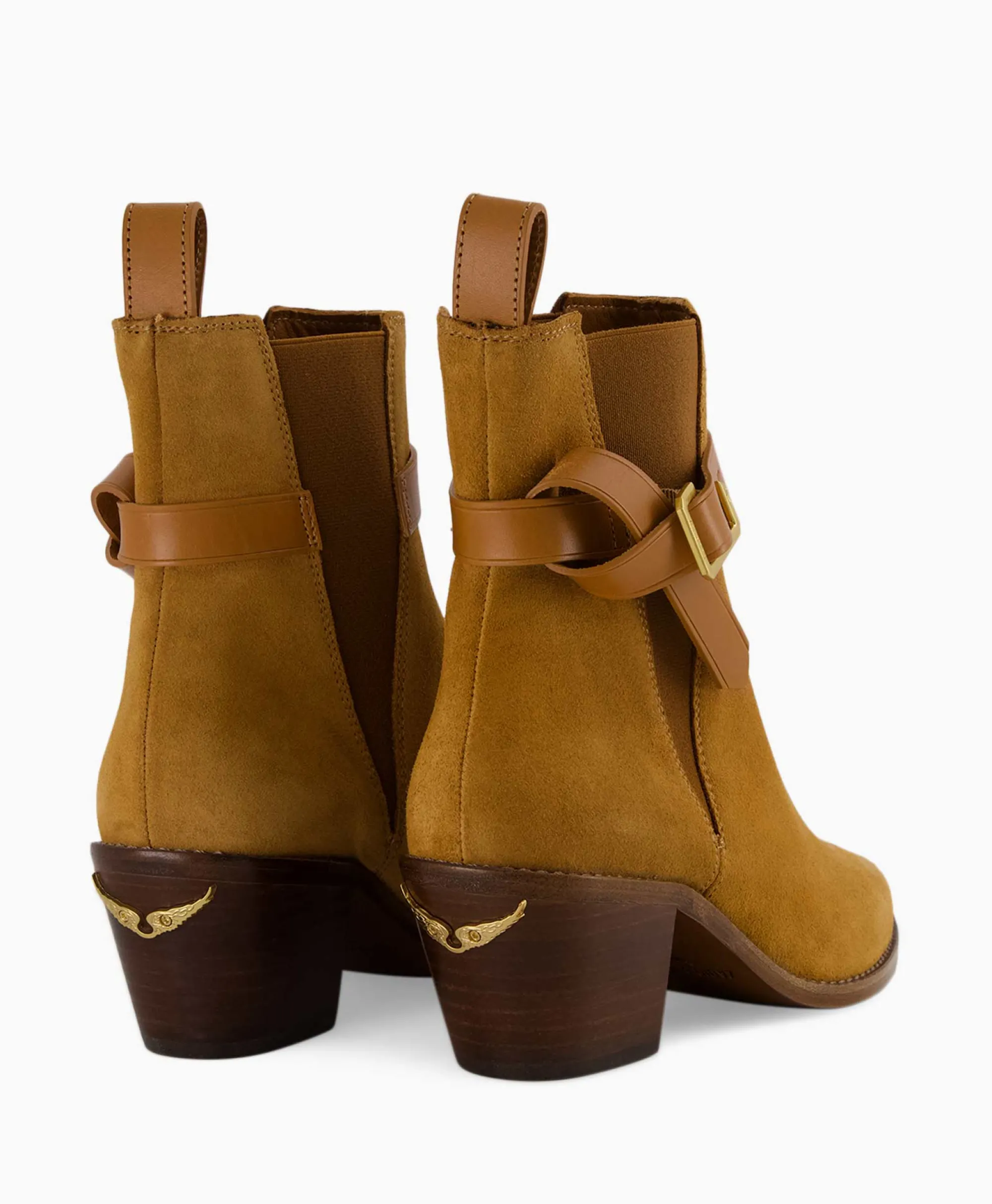 Zadig & Voltaire Zadig & Voltaire Enkellaars Tyler Cecilia Suede Bruin*Dames Laarzen